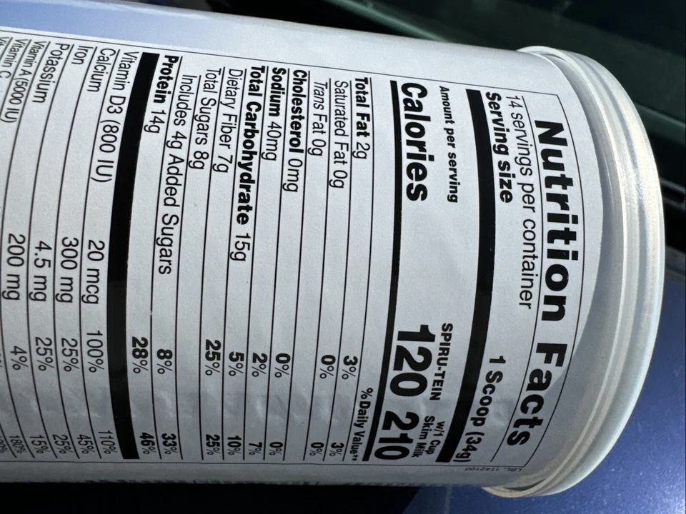 Proteína de suero en polvo Nature's Plus Spiru-Tein comida vainilla 1,05 lb Foto 3 de 4