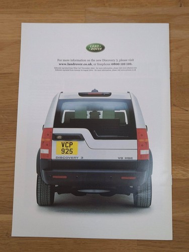 Landrover Discovery 3 Whatcar 2004 Information Brochure - Picture 4 of 4