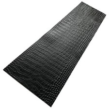 One 1 Piece Pool Cue Leather Wrap Black Crocodile Embossed Cowhide