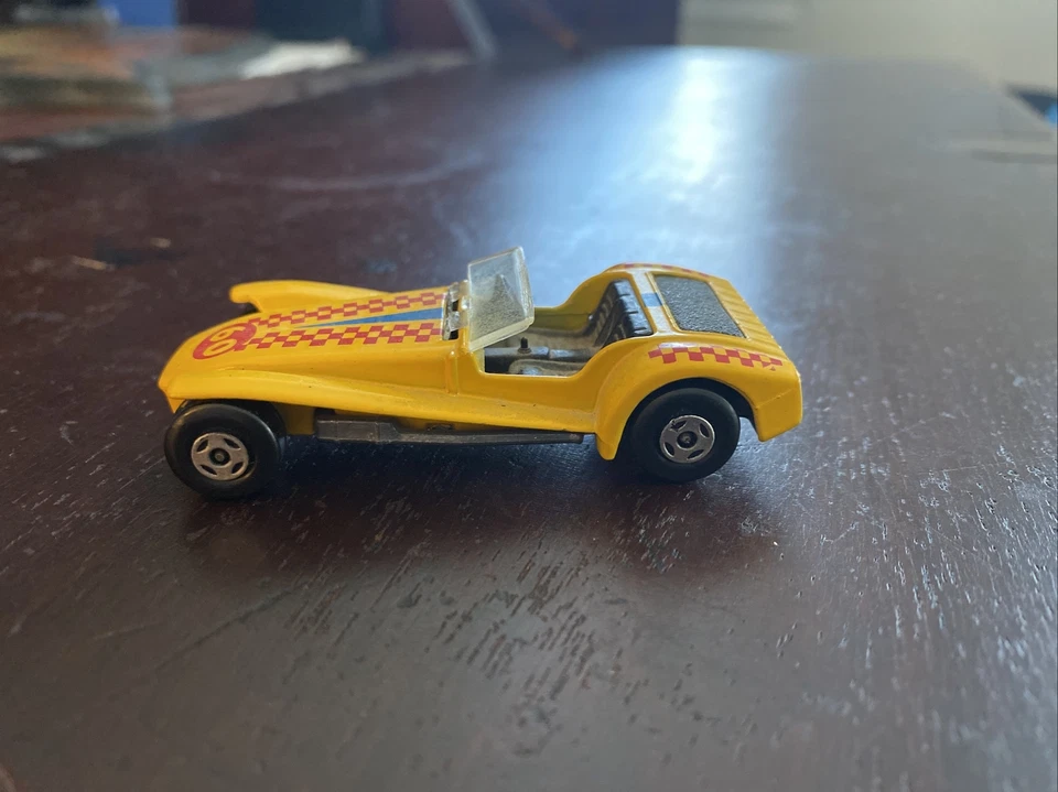 Vtg. 1971 Matchbox/Lesney 60c; Lotus Super Seven; Orange-Yellow, Blue Stripe And - Image 3 of 4