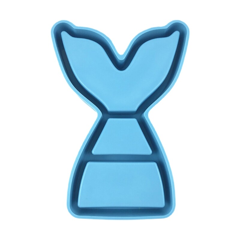 Epoxy Resin Fish Tail Storage Box Silicone Mold for Table Organizer Case