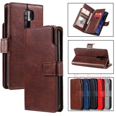 For Xiaomi Redmi Note 9 8 Pro 9s 8A 9A 9C Wallet Card Holder Leather Case Cover