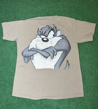 1994 90s Tasmanian Devil vintage t-shirt rare large brown Taz Looney Tunes TD
