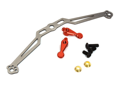 Bras De Support Usiné Integy Pour Tamiya T3-01 Dancing Rider - Argenté - Échelle 1/8