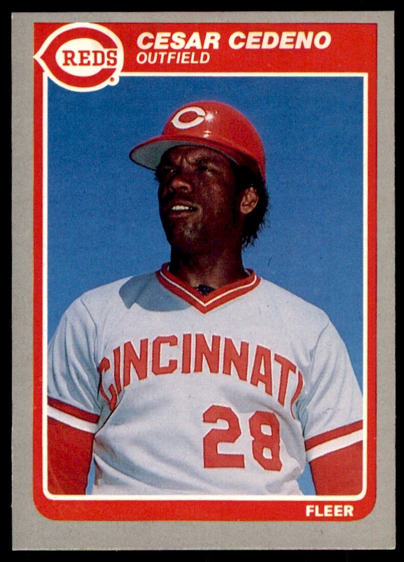 1985 Fleer - Cesar Cedeno #531 Cincinnati Reds Baseball Card