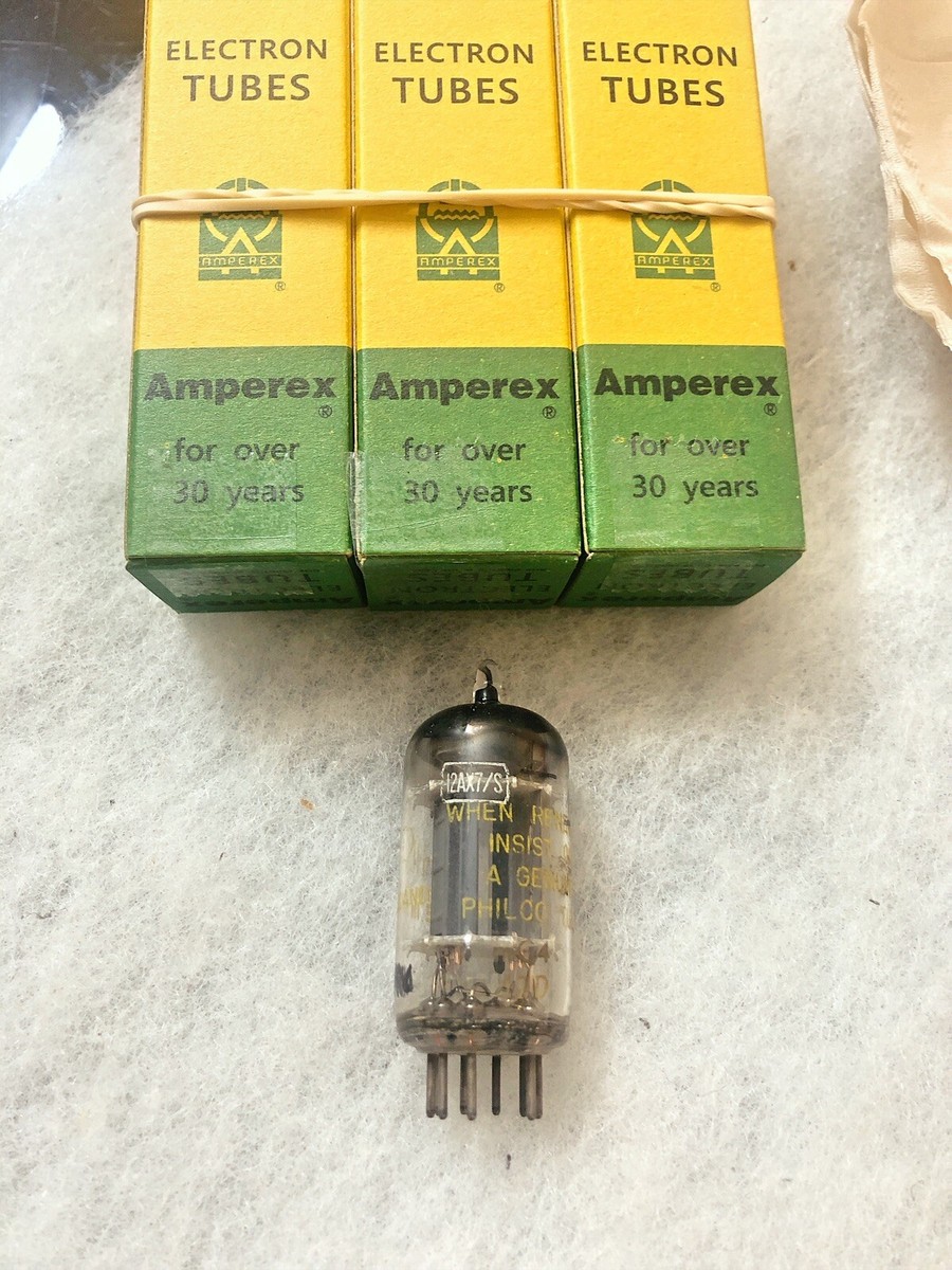 6本 AMPEREX アンペレクス 12AX7 ECC83 / ムラード 英国製 Amazon | 12AX7/ECC83 Mullard ムラード 2本マッチ 真空管PX19