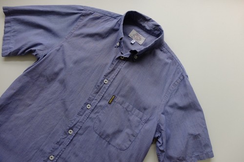 Armani s/sleeve shirt cotton S Armani Jeans blue check AJ VGC Italy - Picture 2 of 7