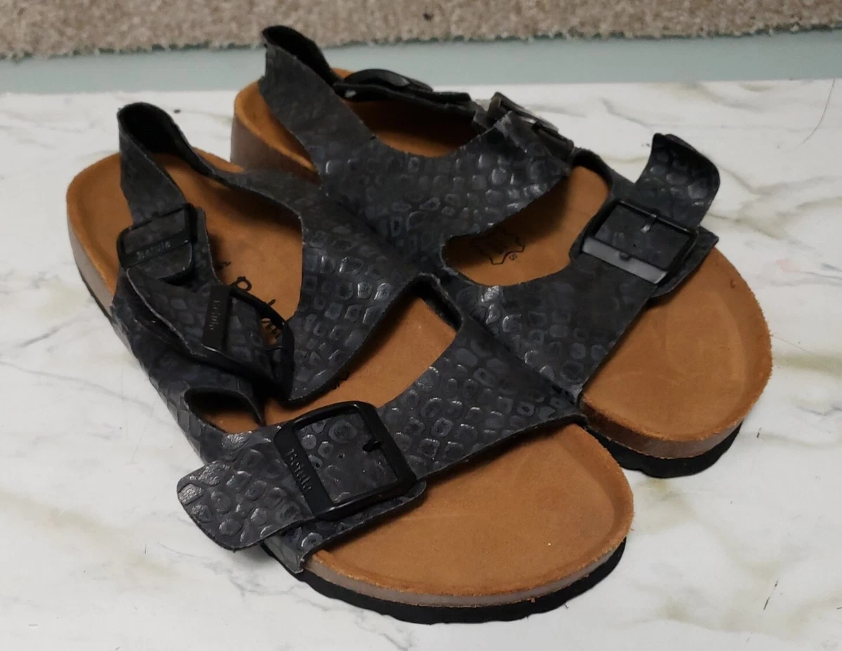 Birkenstock 260 40 Betula Womens Black Strappy Adjustable Sandals Size 9