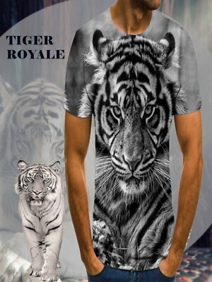 NEW! TIGER ROYALE SHORT SLEEVE COTTON BLEND T-SHIRT SZ (USM-2XL) (TAG XL-6XL) 