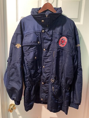 Blouson Parka Doudoune DESCENTE Vintage Ski - Taille 48, Rouge, Made In Japan, Occasion
