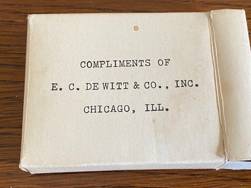 E. C. De Witts Pills Salesman Mail Sample In Original Mailer - Picture 2 of 7