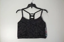 New Womens MTA Sport Size Medium Black/Grey Active Bra Fast Dri Removable Cups