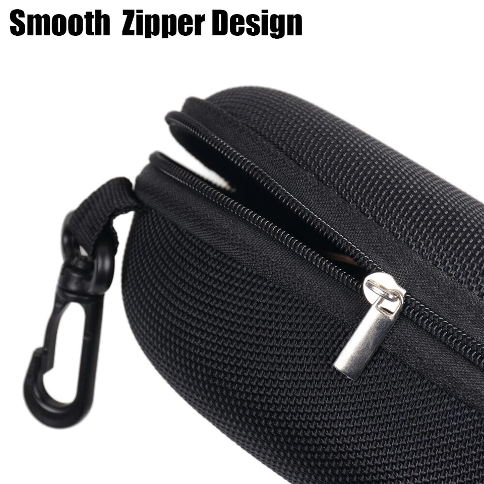 2-Pack Eye Glasses Case Box Sunglasses Protector Hard Zipper Belt Clip Portable - Image 4 of 4