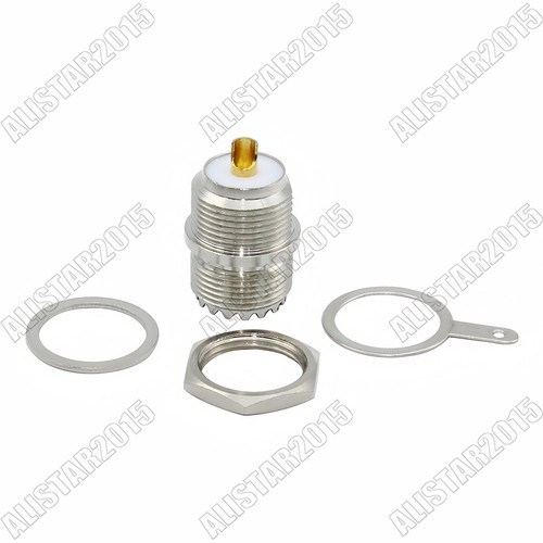 10x UHF SO239 Jack Hembra Mampara Soldadura Taza Cubierta Clip Montaje en Panel Conector RF - Imagen 4 de 4