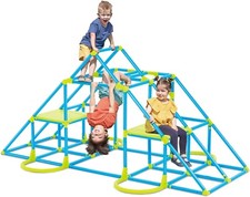 Eezy Peezy Unisex Kids Outdoor/Indoor MEGA Pyramid Monkey Bar Climber Blue