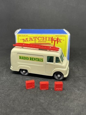 Lesney Matchbox 62 Custom TV Service Radio Rental Grey Wheels Repro Box.