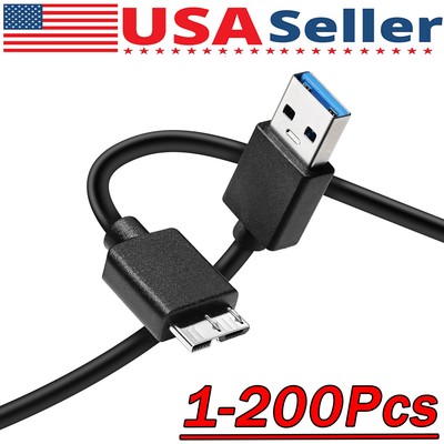 Micro USB 3.0 Cable High Speed Data SYNC For HDD External Hard Drive Lot