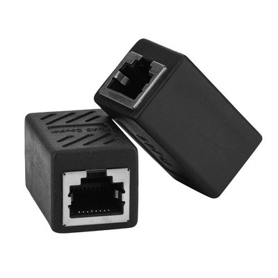 2x RJ45 Female To Female Network LAN Adapter Coupler Ethernet Network Extend SET