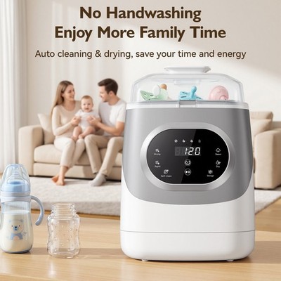 Used Multi-Function Electric Baby Bottle Washer Steam Sterilizer Dryer