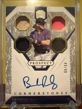 2019 Panini Cornerstones Baseball Brendan Rodgers Auto #49/49 Last One Made