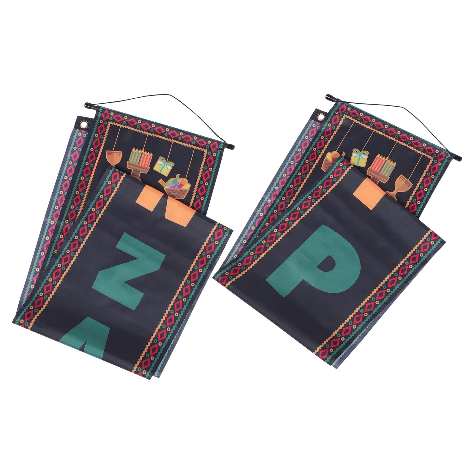 Couplets Kwanzaa rideaux de porte 2 pièces en polyester premium aux finitions soignées