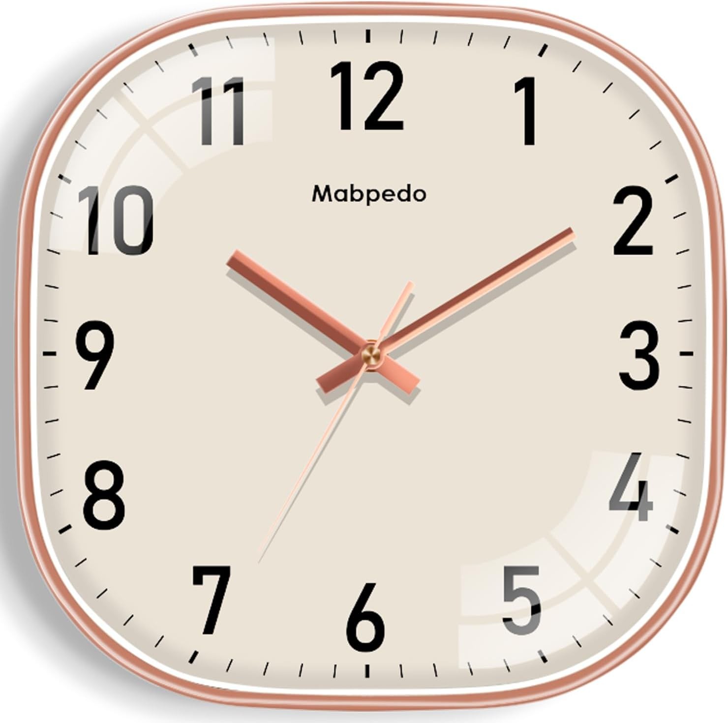 Small Wall Clock, 8 Inch Silent Non Ticking Battery 8 Inch, Rose Gold 
