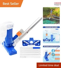 Pool Vacuum Stainless Steel Plastic 70in Adjustable Handheld Pool Cleaner