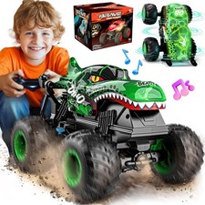 Monster Truck Toys - Remote Control Monster Truck with Light  Music, Dinosau...