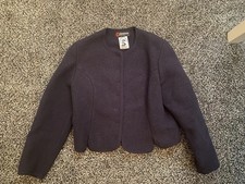 Giesswein Sweater/Jacket wool Tirol size 42. Navy blue VTG. Buttons Are Missing