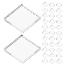 100 Pcs Mirror Wall Tile Mirrored Tiles Glossy Self Adhesive Crafts