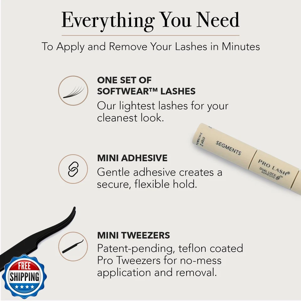 Pro Lash SoftWear Mini Lash Clusters Kit - Seamless, Lightweight Lashes - 7-D - Image 4 of 4