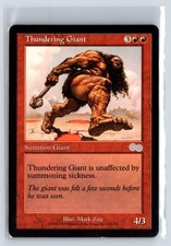 (3X) Thundering Giant Urza's Saga Uncommon – MTG Magic the Gathering Card