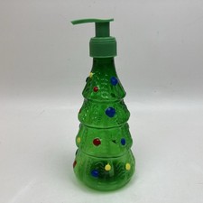 Christmas Tree Translucent Plastic Hand Soap Dispenser 10 oz. Bathroom Kitchen