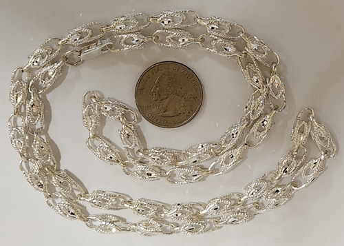 Men's Lady's 925 Silver Turkish Link Rope Chain Necklace 30in inch Long 5mm Wide - Picture 10 of 10