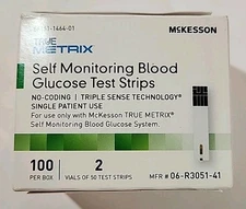 NEW McKesson TRUE METRIX Blood Glucose Test Strips 100 Ct 06-R3051-41 EXP 08/26