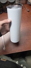 blank white stainless steel sublimation tumbler with a lid 30oz
