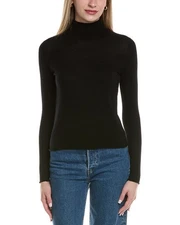 Sofiacashmere Turtleneck Wool & Cashmere-Blend Sweater Women's Black Xs