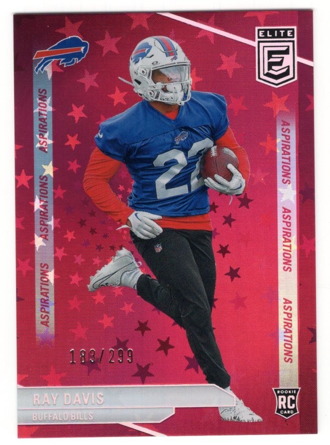 RAY DAVIS 2024 Donruss ELITE ROOKIE RC Aspirations Stars /299 Buffalo Bills SP