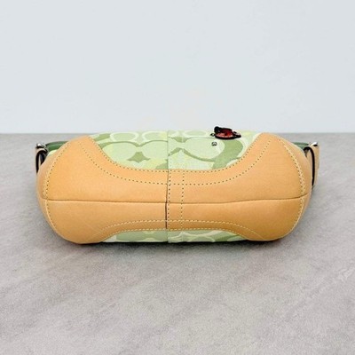 COACH Ladybug Optic Bag Green Brown 2005 Rare 26cm x 16cm x 6cm w