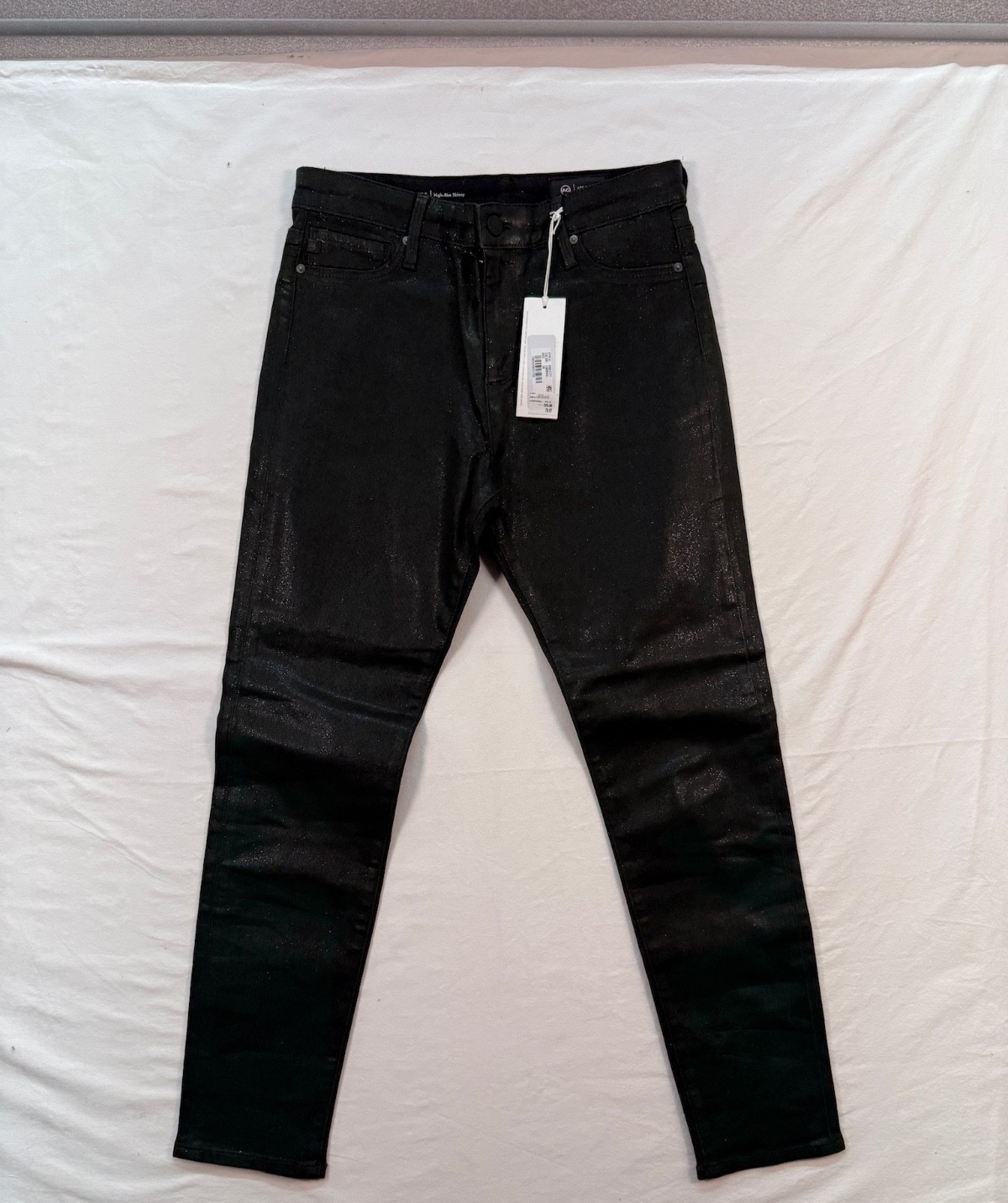 AG Farrah Ankle High Rise Skinny Jeans Womens 28 Black Slim Fit NWT
