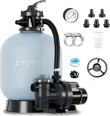 #ad FOTING 18quot; Sand Filter Pump for Above Ground Pool with Timer 1 HP 5500GPH $259.99