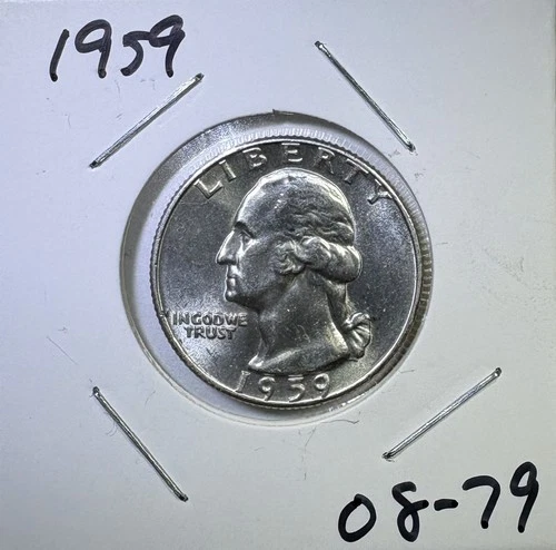 1959 25c SILVER Washington Quarter UNCIRCULATED (08-79)