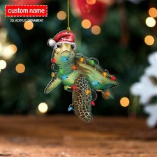 Sea Turtle Christmas Ornament Custom Turtle Ornament Turtle Lover Gift