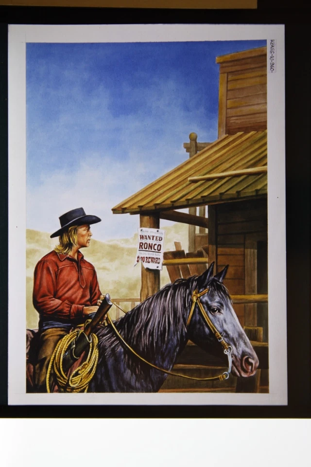 Originalzeichnung RONCO Heft 360 Titelbild von Günther König mit Künstlerstempel - Bild 3 von 3