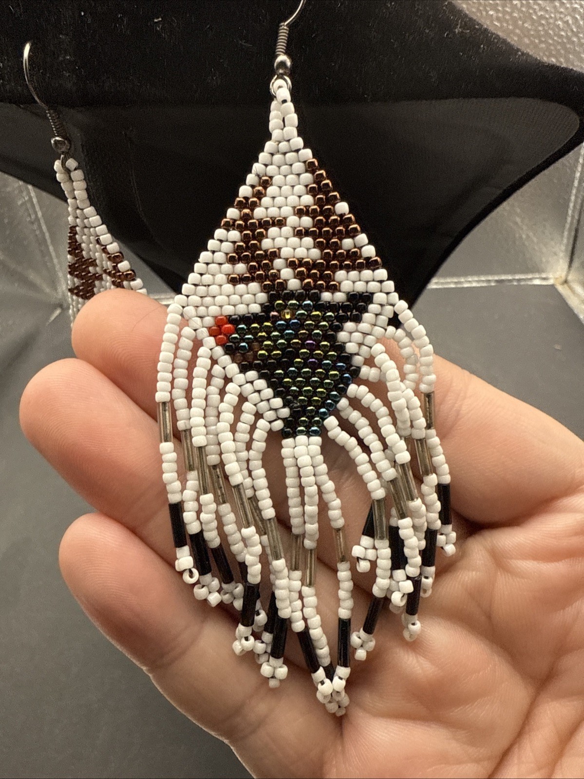 beaded Native American Inspired dangle earrings - image 5