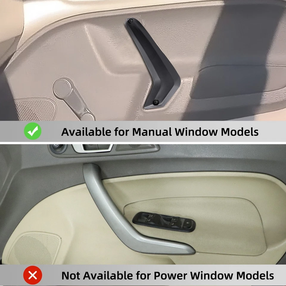 Right Side Inner Door Pull Handle for 2011-2020 Ford Fiesta Manual Window Only - Image 2 of 4