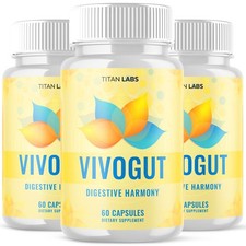 (3 Pack) Vivogut Probiotic For Gut Health & Digestive Function Vivo Gut 180 Caps