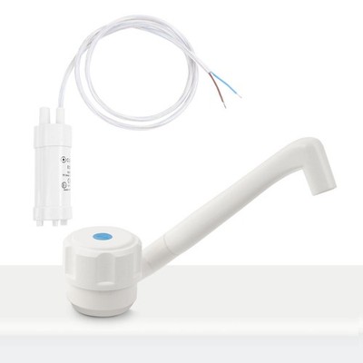 12V Armatur Wasserhahn Novo Höhe 135mm 90g Wohnmobil weiß + Tauchpumpe