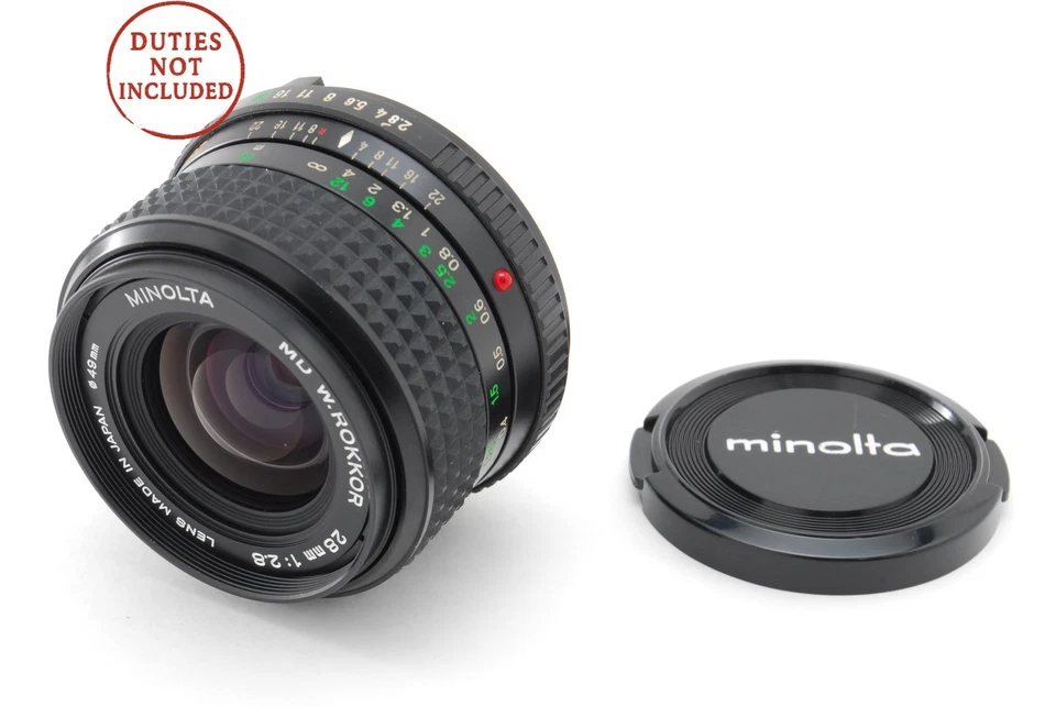 [Exc+5] Lente Gran Angular Prime MF Minolta MD W.ROKKOR 28mm f/2.8 de JAPÓN... - Imagen 2 de 4