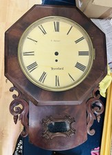 Antique Mahogany Fusee Drop Dial Wall Clock E. Kleiser Hereford